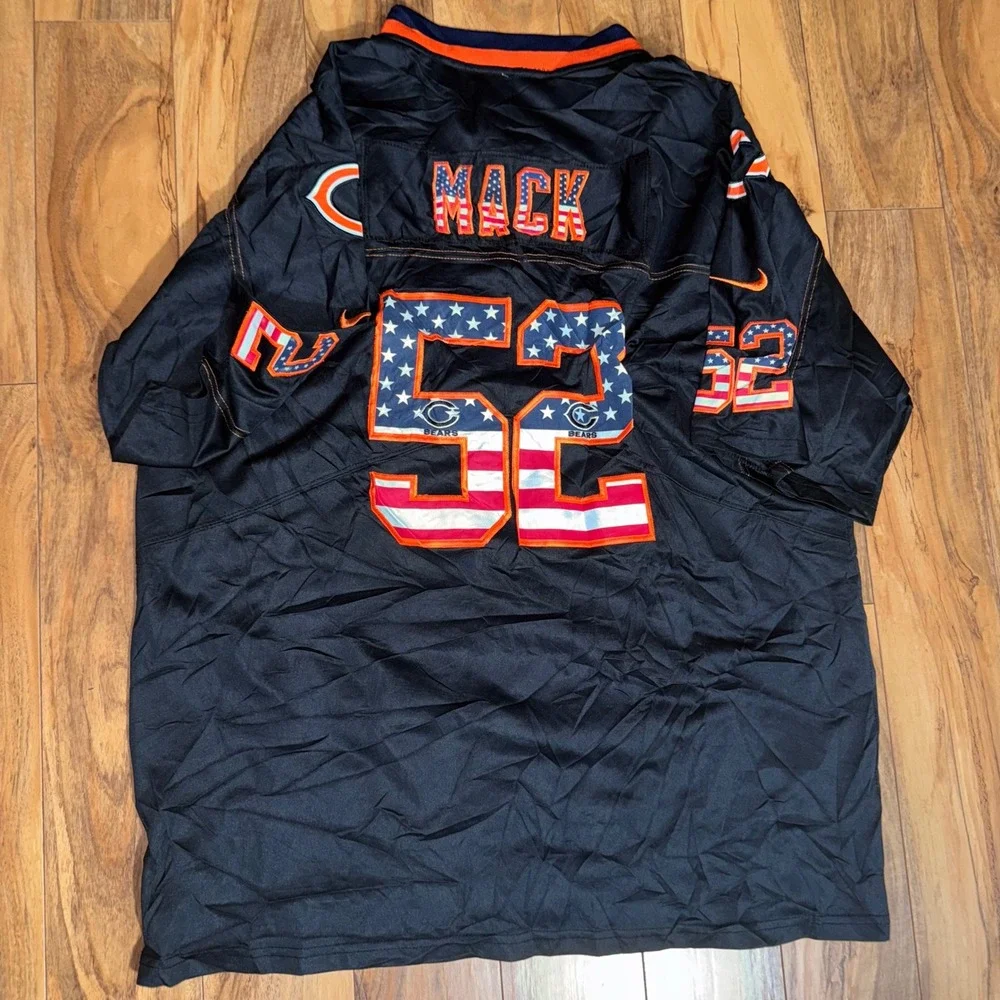 Nike Chicago‎ Bears Khalil Mack 52 Jersey Stars Stripes Black XXXL NFL On Field